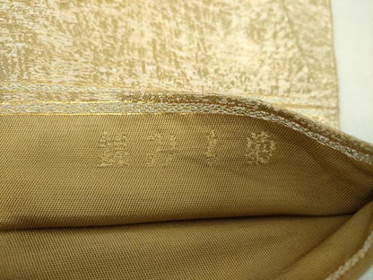平和屋着物●龍村平蔵製 六通柄 本袋帯 菊もみ錦 金糸 正絹 逸品 DAAU5348ps