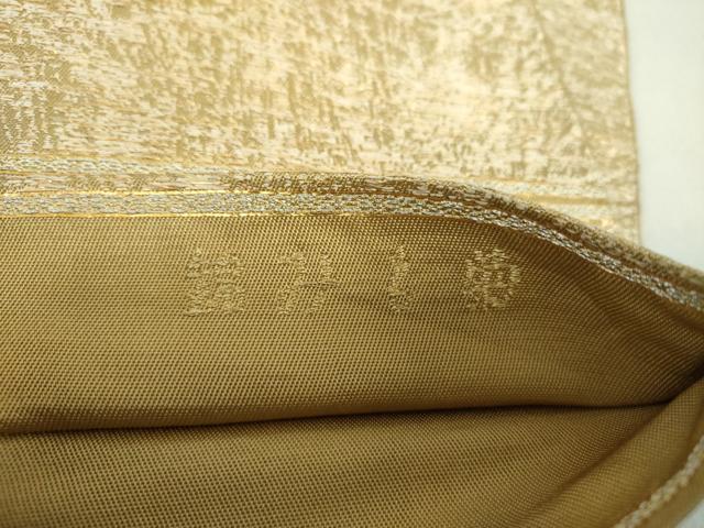 平和屋着物●龍村平蔵製 六通柄 本袋帯 菊もみ錦 金糸 正絹 逸品 DAAU5348ps