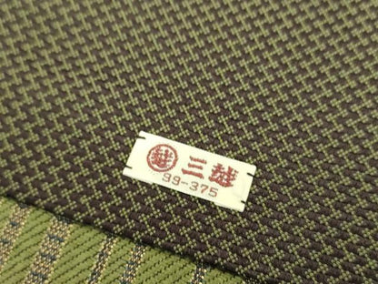 平和屋着物●本場筑前博多織　八寸名古屋帯　変わり市松　金糸　三越扱い　正絹　逸品　DAAU5376ps