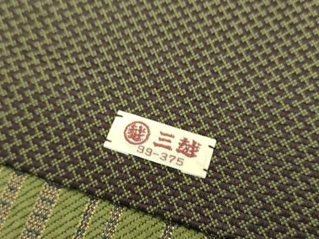 平和屋着物●本場筑前博多織　八寸名古屋帯　変わり市松　金糸　三越扱い　正絹　逸品　DAAU5376ps