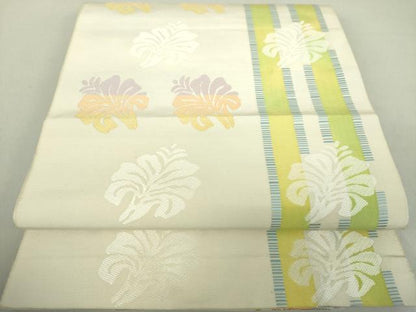 平和屋着物●本場筑前博多織 八寸名古屋帯 舞花間道 正絹 逸品 DAAU5388ps