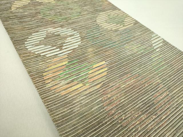 平和屋着物●六通柄袋帯 作家物 七宝文 金銀糸 正絹 逸品 DAAU5421ps