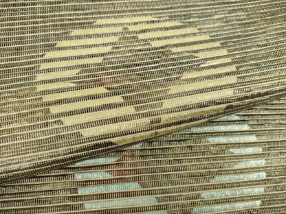 平和屋着物●六通柄袋帯 作家物 七宝文 金銀糸 正絹 逸品 DAAU5421ps
