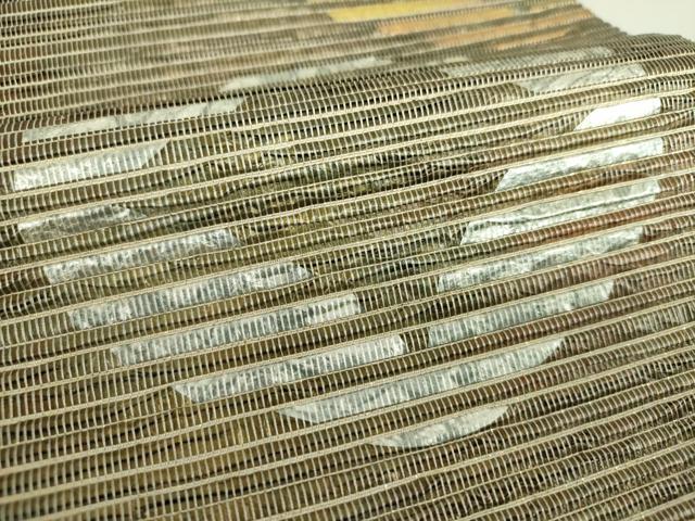 平和屋着物●六通柄袋帯 作家物 七宝文 金銀糸 正絹 逸品 DAAU5421ps