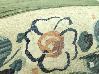 平和屋着物▽太鼓柄袋帯 スリーシーズン帯 春 夏 秋 すくい織 草花文 正絹 逸品 DAAU5423ps