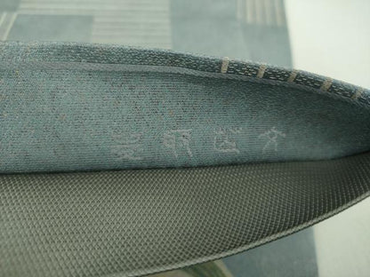 平和屋着物●太鼓柄袋帯　菱取笹文　金糸　正絹　逸品　DAAU5443ps
