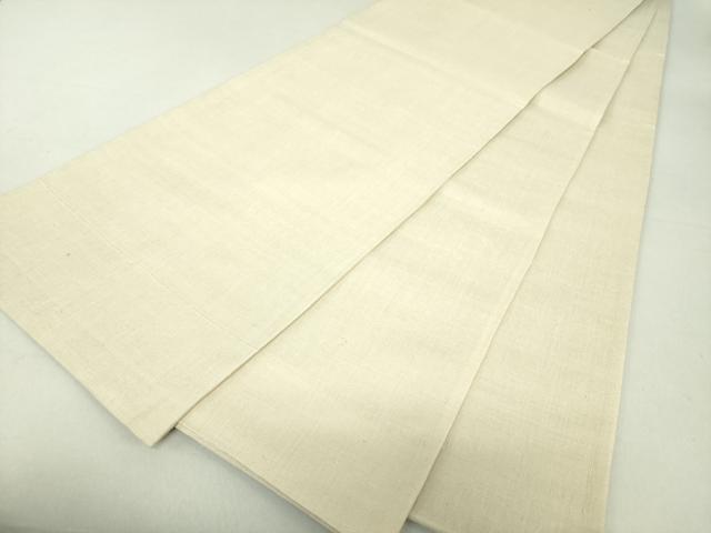平和屋着物●中国三大刺繍 スワトウ相良刺繍 汕頭相良刺繍 総刺繍 太鼓柄袋帯 紬地 正倉院花文 練色 正絹 逸品 未使用 DAAU5483ps