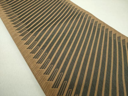 平和屋着物●全通柄袋帯 斜線間道 正絹 逸品 未使用 DAAU5489ps
