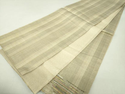 平和屋着物▽太鼓柄袋帯 スリーシーズン帯 春 夏 秋 霞文 金銀糸 正絹 逸品 DAAU5490ps