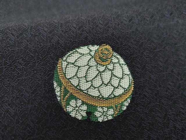 平和屋着物●九寸名古屋帯　京こばな　鈴花文　金糸　正絹　逸品　未使用　DAAU5515ps