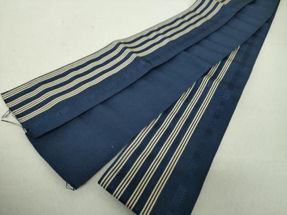 平和屋着物●男性 本場筑前博多織 角帯 間道 正絹 逸品 DAAU5529ps