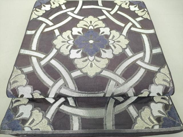 平和屋着物●西陣　川島織物　六通柄　本袋帯　花菱文　金銀糸　正絹　逸品　DAAU5555ps