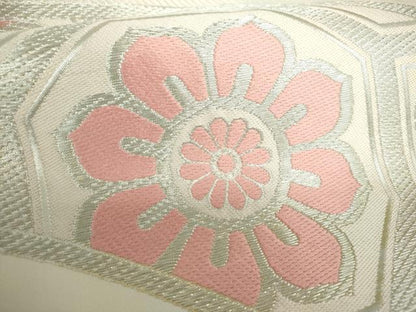 平和屋着物●西陣 川島織物 六通柄 本袋帯 蜀江花文 銀糸 正絹 逸品 DAAU5556ps