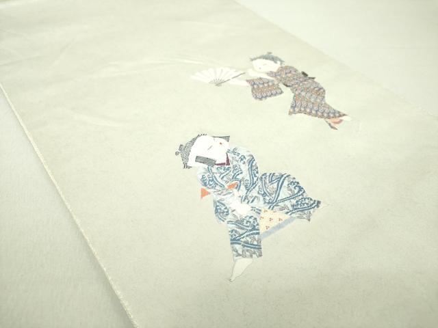 平和屋着物●加賀友禅の巨匠 初代 由水十久 西陣 長嶋成織物 ながしま帯 太鼓柄袋帯 晴れの日 瀞銀錦 銀座おゝぎ屋扱い 逸品 DAAU5566ps