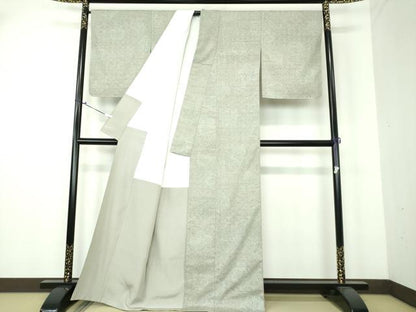 平和屋着物●上質な紬 手描き 吉祥花文 正絹 逸品 DAAU5585ps