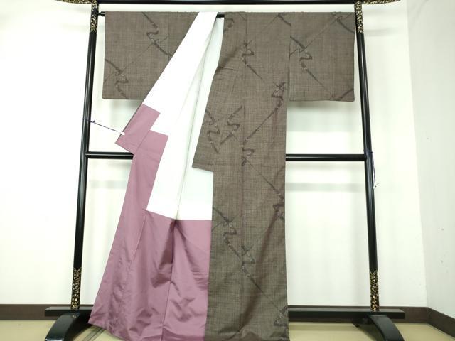 平和屋着物●本場大島紬　7マルキ　鬘帯花文　正絹　逸品　DAAU5596ps