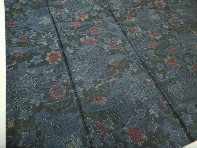 平和屋着物●本場大島紬　風景花文　正絹　逸品　DAAU5627ps