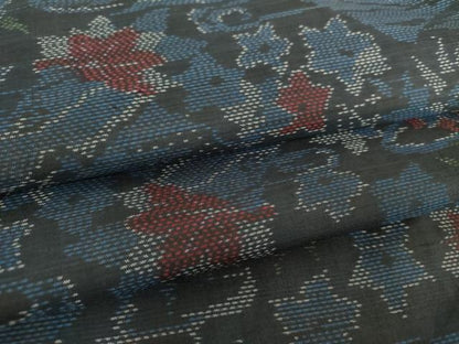 平和屋着物●本場大島紬　風景花文　正絹　逸品　DAAU5627ps