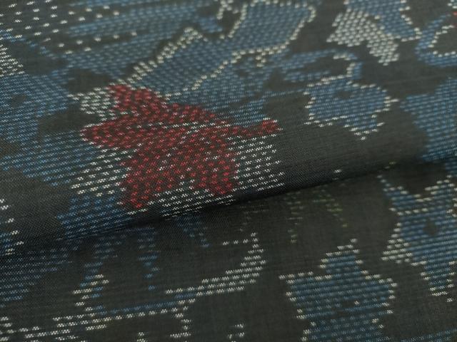 平和屋着物●本場大島紬　風景花文　正絹　逸品　DAAU5627ps