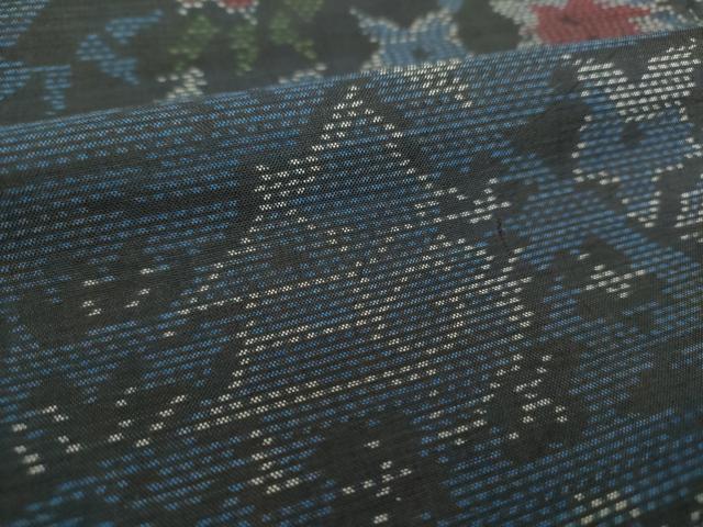 平和屋着物●本場大島紬　風景花文　正絹　逸品　DAAU5627ps