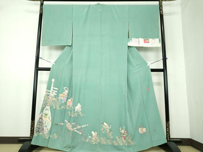 平和屋着物●本加賀友禅作家 上田修壮 色留袖 七福神 証紙付き 正絹 逸品 DAAU5644ps