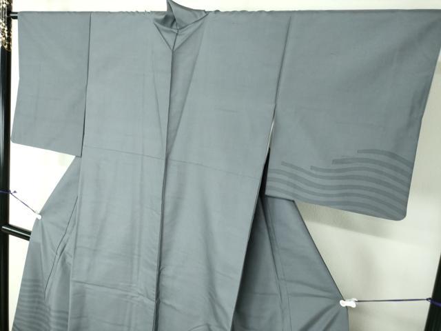平和屋着物●染色作家　寺島利男　訪問着　紬地　霞文　正絹　逸品　DAAU5652ps