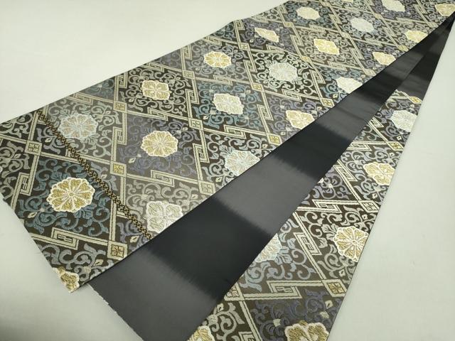 平和屋着物●六通柄袋帯 唐織 松皮菱花文 金銀糸 正絹 逸品 DAAU5681ps