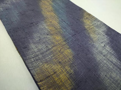 平和屋着物▽全通柄袋帯 スリーシーズン帯 春 夏 秋 紬地 斜線文 正絹 逸品 DAAU5746ps