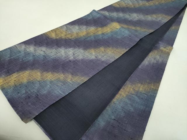 平和屋着物▽全通柄袋帯 スリーシーズン帯 春 夏 秋 紬地 斜線文 正絹 逸品 DAAU5746ps