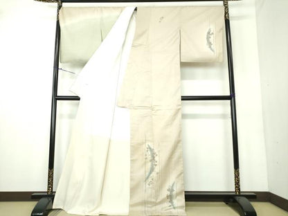 平和屋着物●本場染大島紬 訪問着 蔦の葉文 暈し染め 金彩 正絹 逸品 DAAU5781ps