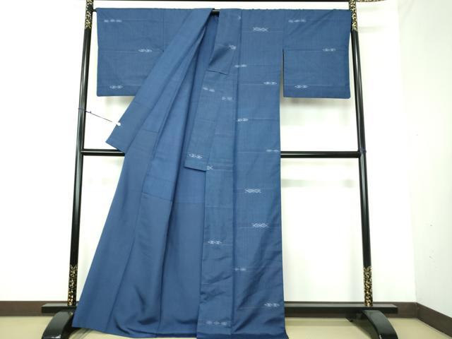 平和屋着物●上質な紬 横段文 正絹 逸品 DAAU5819ps