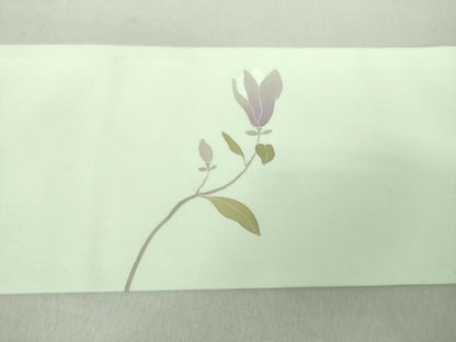 平和屋着物●塩瀬　九寸名古屋帯　木蓮　正絹　逸品　DAAU5851ps