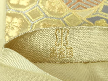 平和屋着物●西陣　川島織物　六通柄　本袋帯　束ね熨斗吉祥花文　本金箔　正絹　逸品　DAAU5921ps