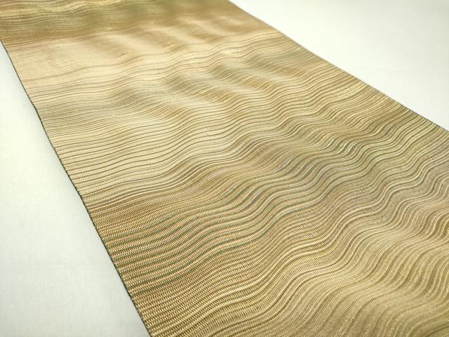 平和屋着物●全通柄袋帯　波霞　金糸　正絹　逸品　DAAU5935ps