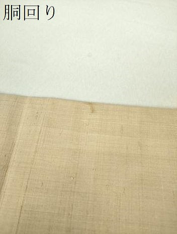 平和屋着物●九寸名古屋帯　紬地　作家物　手描き　鶯　枝蕾　梅　正絹　逸品　DAAU5951ps
