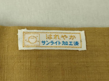 平和屋着物●九寸名古屋帯 紬地 作家物 絞り 刺繍 唐子 正絹 逸品 DAAU5961ps