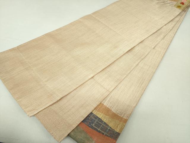 平和屋着物▽太鼓柄袋帯 スリーシーズン帯 春 夏 秋 櫛織り 菱繋ぎ間道 金糸 正絹 逸品 DAAU5970ps