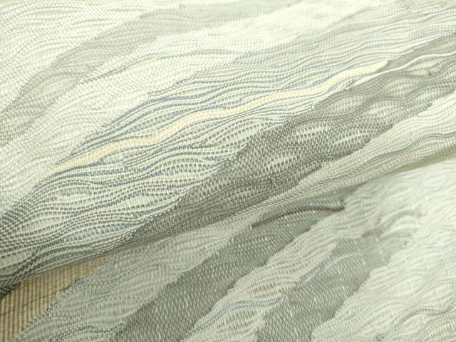 平和屋着物▽太鼓柄袋帯 スリーシーズン帯 春 夏 秋 櫛織り 霞文 正絹 逸品 DAAU5987ps