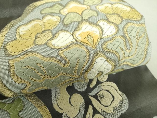 平和屋着物●皇室・伊勢神宮御用 御御帯 山口美術織物 山口弘躬 六通柄袋帯 唐織 蕪 華文 金糸 ますいわ屋扱い 正絹 逸品 DAAU5992ps