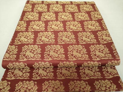 平和屋着物●六通柄袋帯　名物裂　花兎　正絹　逸品　DAAU6000ps