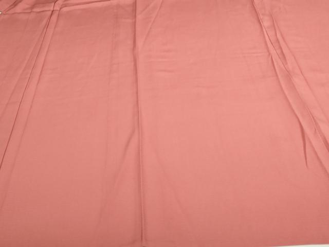 平和屋着物＊夏物　色無地　絽　甚三紅色　正絹　逸品　DAAU6167sf