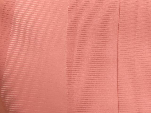 平和屋着物＊夏物　色無地　絽　甚三紅色　正絹　逸品　DAAU6167sf