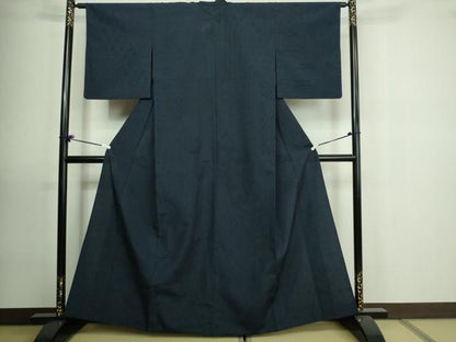 平和屋着物▽本塩沢 単衣 110亀甲 菱文 正絹 逸品 DAAU6371sf