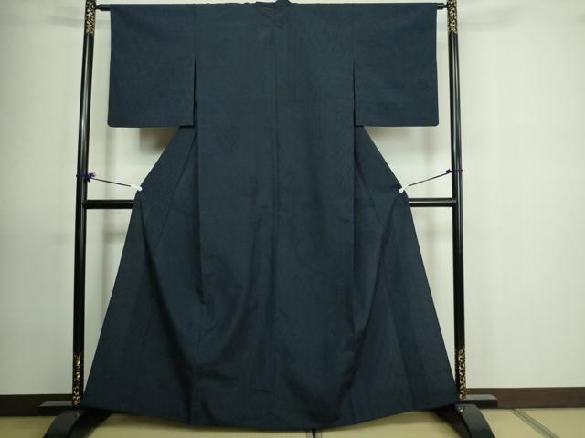 平和屋着物▽本塩沢 単衣 110亀甲 菱文 正絹 逸品 DAAU6371sf