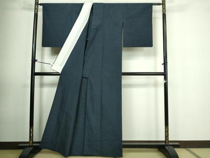 平和屋着物▽本塩沢 単衣 110亀甲 菱文 正絹 逸品 DAAU6371sf