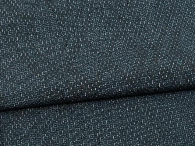 平和屋着物▽本塩沢 単衣 110亀甲 菱文 正絹 逸品 DAAU6371sf