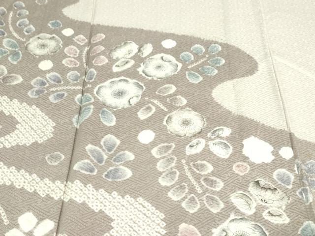 平和屋着物▽訪問着 単衣 絞り 辻が花 正絹 逸品 DAAU6374sf