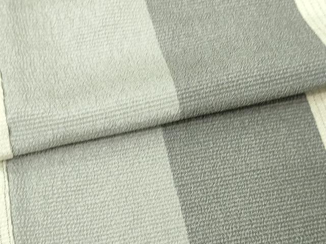 平和屋着物▽本塩沢 単衣 間道 正絹 逸品 DAAU6375sf