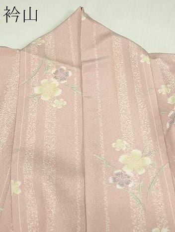 平和屋着物▽小紋 単衣 草花文 洗える着物 DAAU6380sf