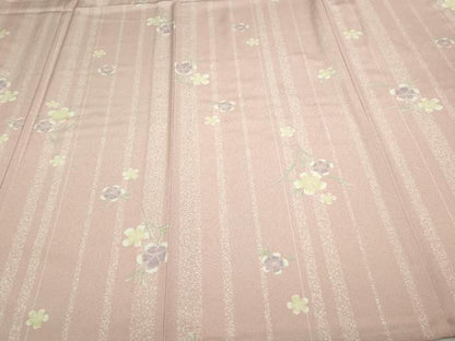 平和屋着物▽小紋 単衣 草花文 洗える着物 DAAU6380sf